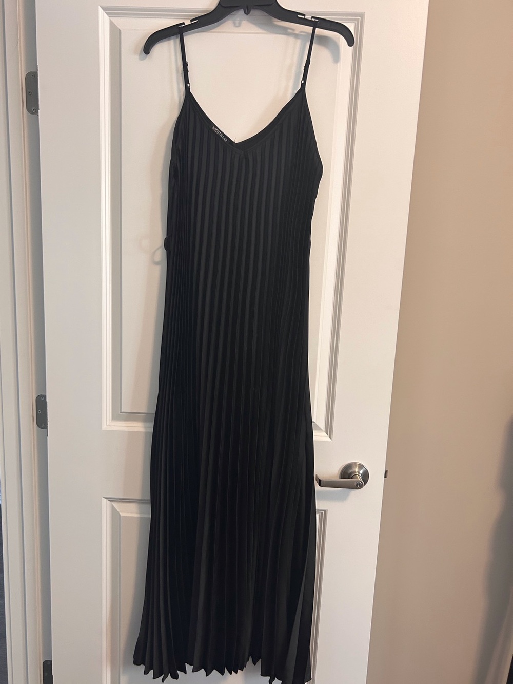 Streetwear Society Black Pleated Maxi Slip Dress